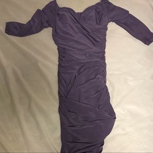 Laura Byrnes Black label Monica dress in lavender